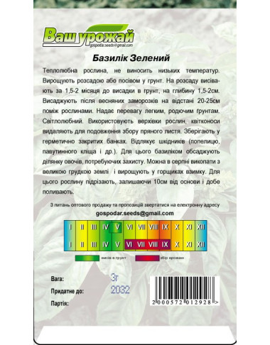 Базилік Зелений