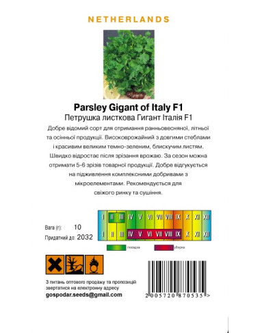 Петрушка Гігант Італая F1 (Г)