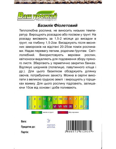 Базилік Фіолетовий